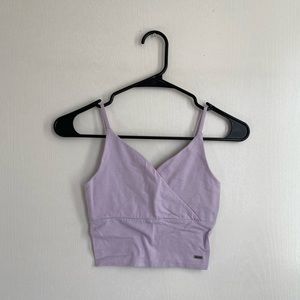 Lilac cami v neck crop top